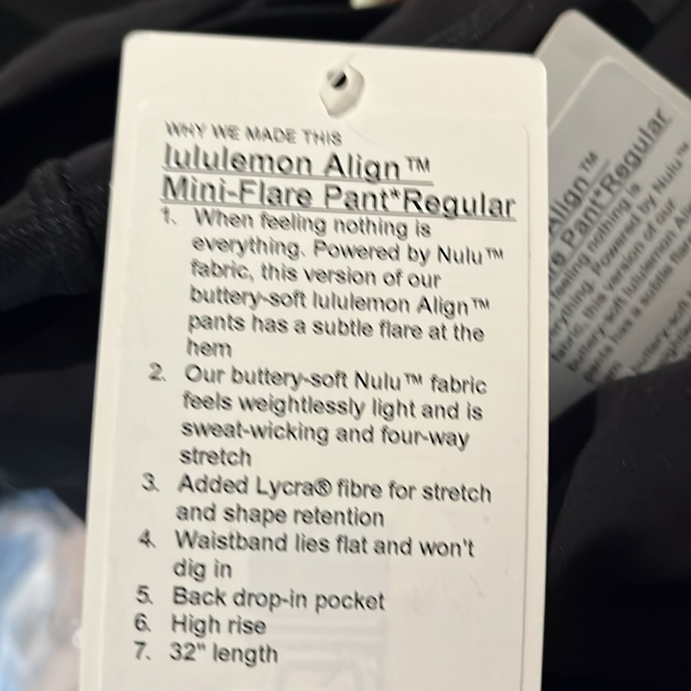 NWT Lululemon Align™ High-Rise Mini Flare Pant 32" - Picture 7 of 7